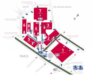 Paris expo Porte de Versailles - 会場図